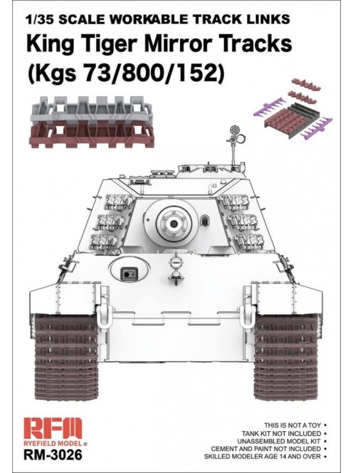 Rye Field Model - 1/35 King Tiger Mirror Tracks