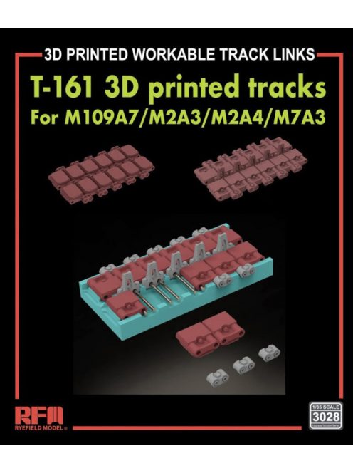 Rye Field Model - 1/35 Workable Tracks for M109A7/M2A3/M2A4/M7A3 (3D Printed)