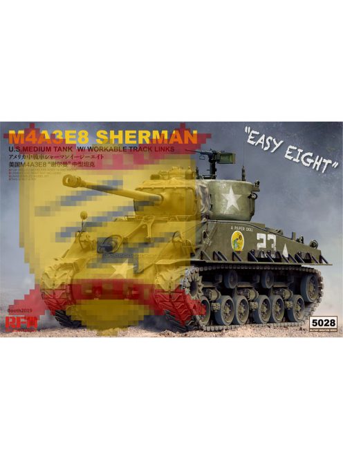 Rye Field Model - Sherman M4A3E8 with Workable Track Links