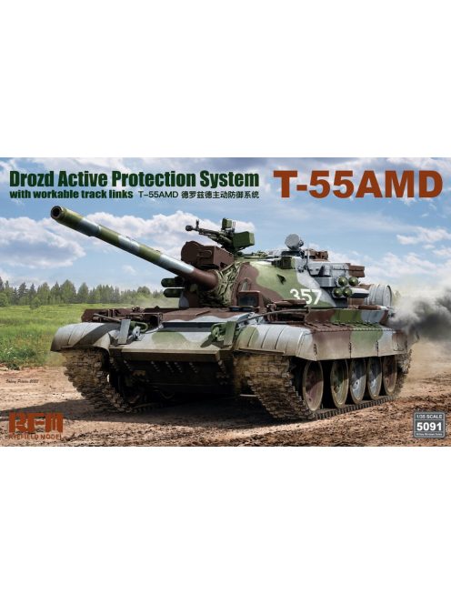 Rye Field Model - 1:35 T-55AMD Drozd Active Protection System with workable track links