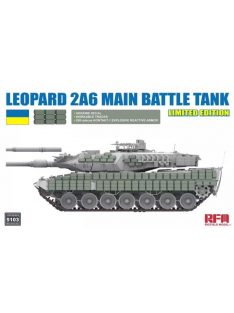   Rye Field Model - 1:35 Leopard 2A6 Main Battle Tank with Ukraine decal/ Kontakt-1ERA/workable tracks - Rye Field Model