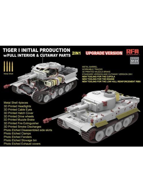 Rye Field Model - Tiger I initial prod. interior-cutaway (UPGRADE)