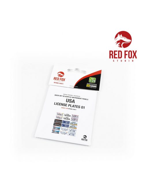 Red Fox Studio - 1/24 USA License plates  vol.01