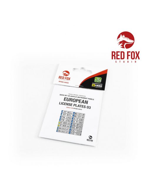 Red Fox Studio - 1/24 European Lincense plates vol.03