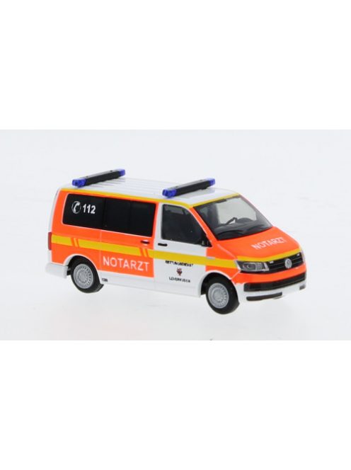 Rietze - VW T6 Bus, Rettungsdienst Leverkusen, 1:87