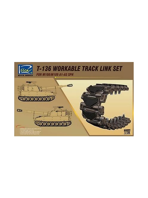 Riich Models - T-136 Workable Track set for M108/M109A1 -A5 SPH