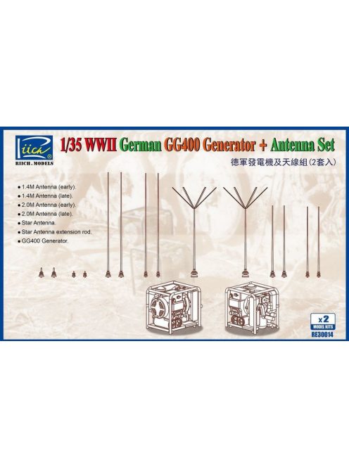 Riich Models - German Antenna Set & GG400 Generator (Model kits x2)