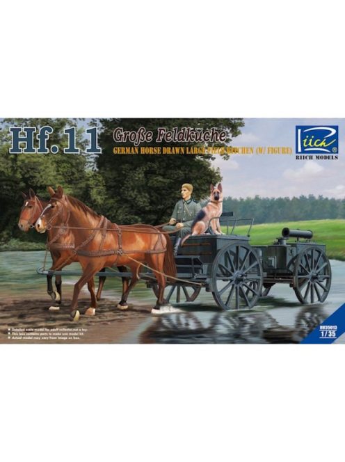 Riich Models - German Horses Drawn Large Field Kitchen Hf.11(two horses&one figure,one dog