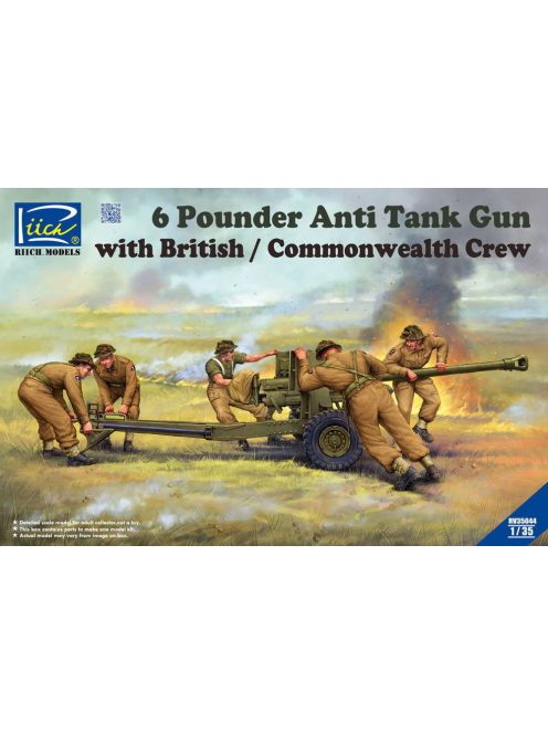 Riich Models - 6 Pounder Anti Tank Gun with British Commonwealth Crew