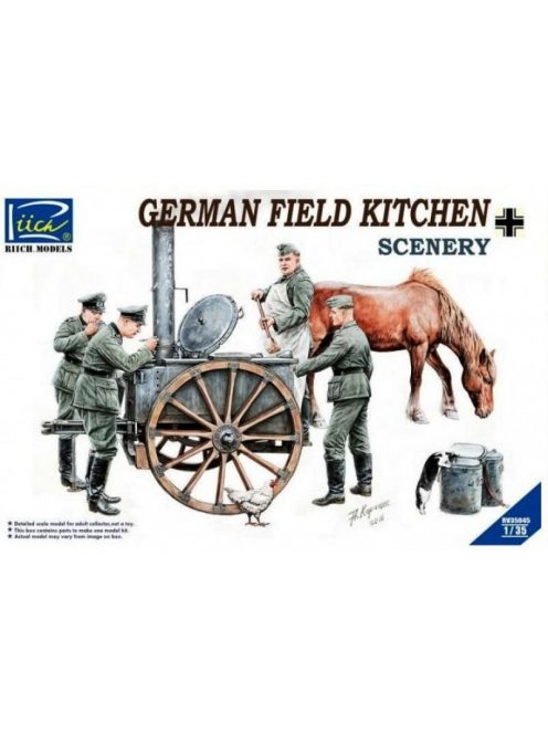 Riich Models - German Field Kitchen with Soliders(cook &three German soldiers,fo