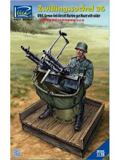   Riich Models - WWII German Zwillingssockel 36 Anti-Aircraft MG Mount w.Solider(include PE&Decal