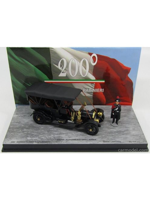 Rio-Models - Fiat 60Cv 200Th Anniversary Carabinieri With 2 Figures 1905 Black