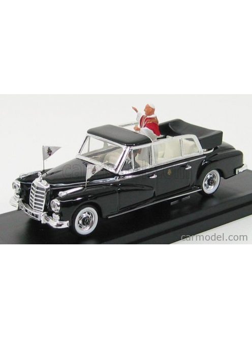 Rio-Models - Mercedes Benz 300 D Limousine 1960 - With Figure Pope - Papa Giovanni Xxiii Black