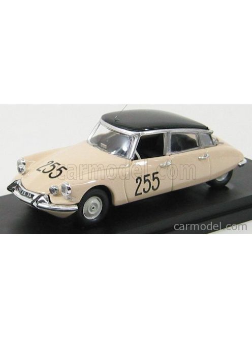 Rio-Models - Citroen Ds19 N 255 Mille Miglia 1957 Lebes-Failly Ivory Black