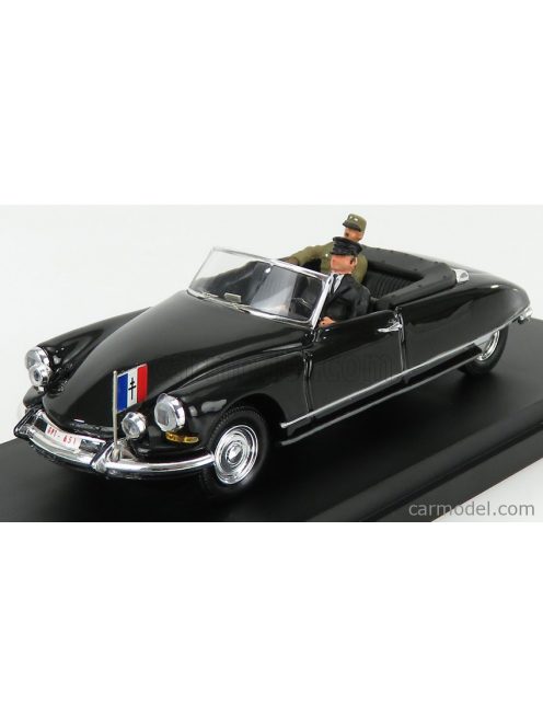 Riomodels - Citroen Ds Cabriolet With Figure General De Gaulle 1959 Black