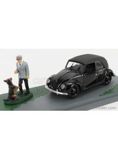   Rio-Models - Volkswagen Beetle Maggiolino Cabriolet Closed Nido Dell'Aquila - Eagle'S Nest 1938 - Hitler And Blondie Dog Black