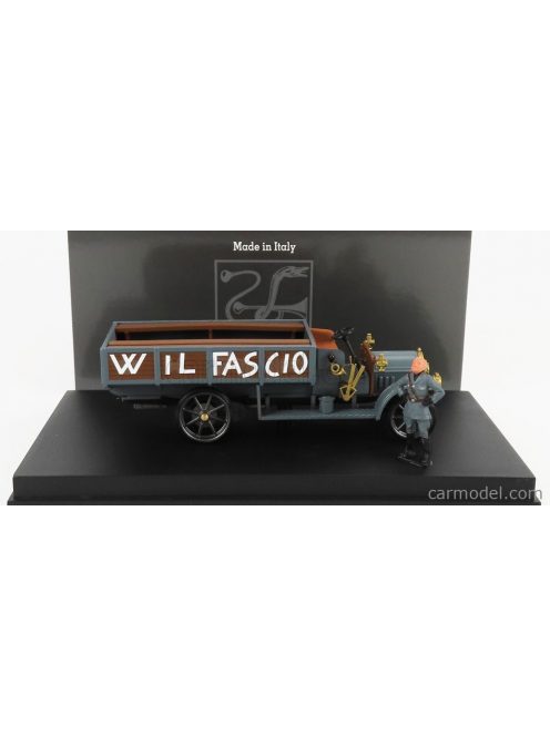 Rio-Models - Fiat 18Bl Truck - W Il Fascio - La Marcia Su Roma 22 Ottobre 1922 With Figures Military Grey