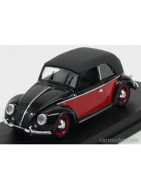 Rio-Models - Volkswagen Beetle Cabriolet Closed Karmann 1949 Red Black