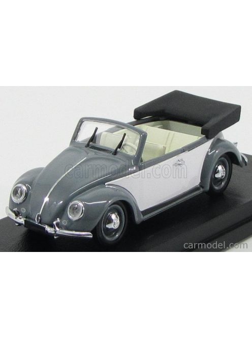 Rio-Models - Volkswagen Beetle Cabriolet Karmann Open 1949 Grey White