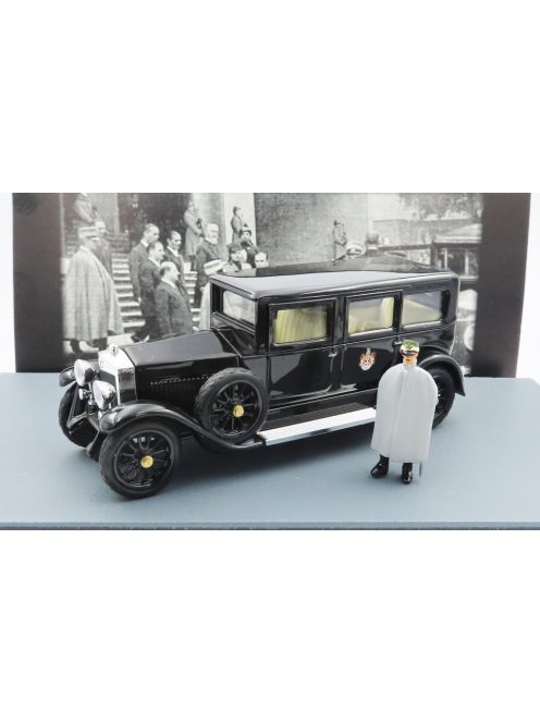 Rio-Models - FIAT 519S LIMOUSINE 1929 WITH (KING) RE VITTORIO EMANUELE III FIGURE BLACK