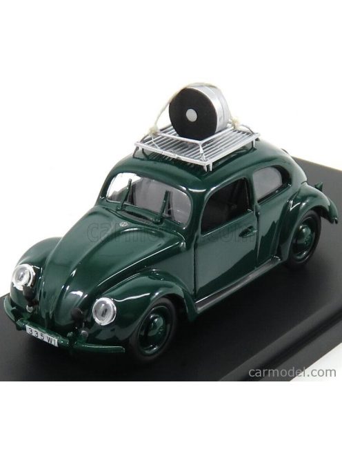 Rio-Models - Volkswagen Beetle Maggiolino Wiesbaden Police Speed Control 1957 Black