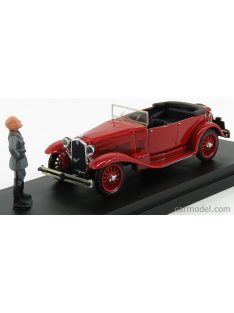   Rio-Models - Alfa Romeo 1750 Torpedo Cabriolet Open With Mussolini Figure And Letter 1926 Red