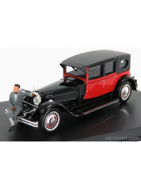 Rio-Models - Bugatti Type 41 Royale With Mr Bugatti Figure 1927 Black Red