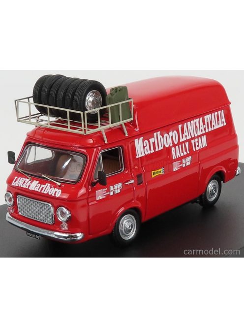 Rio-Models - Fiat 238 Van Tetto Alto Con Portapacchi Assistenza Corse Lancia 1973 - High Roof With Rack Red