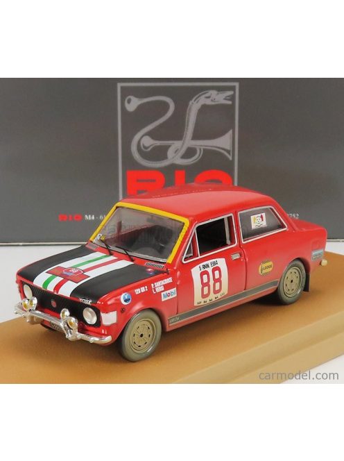 Rio-Models - Fiat 128 Rally N 88 Rally Isola D' Elba 1972 P.Santacroce - L.Versi Red Black