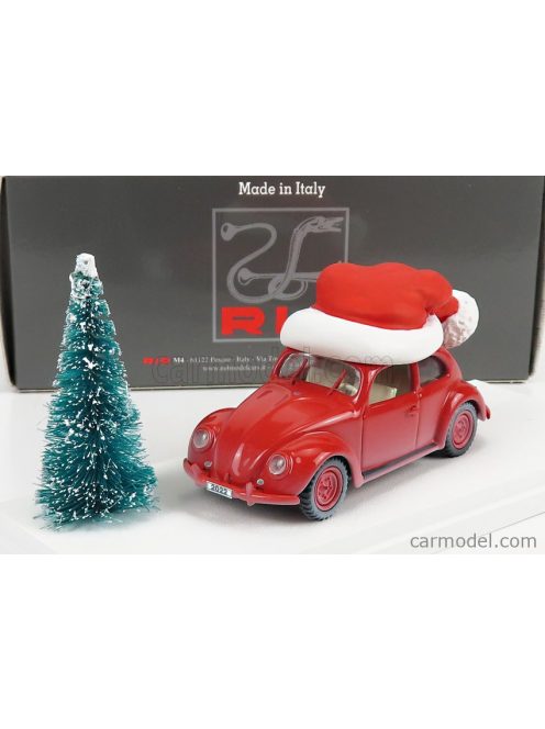 Rio-Models - Volkswagen Beetle Maggiolino 1958 - Christmas Edition 2022 - Natale 2022 Red