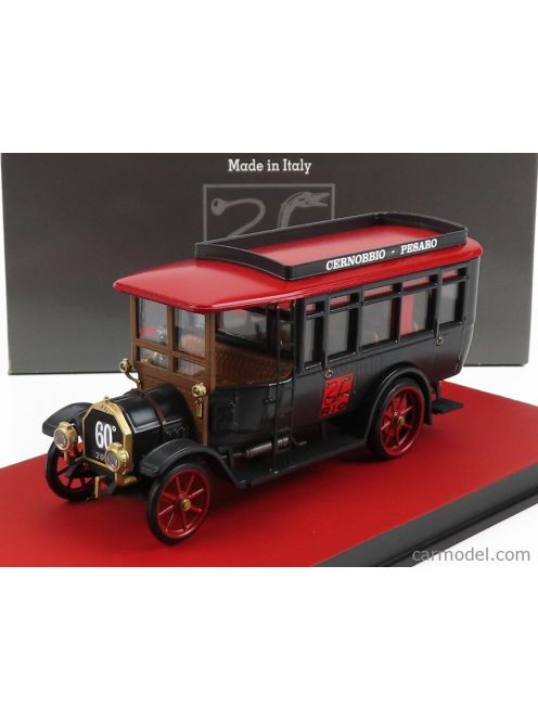 Rio-Models - Fiat 18Bl Autobus 1922 - 60Th Anniverasary Rio-Models 1962-2022 Black Red