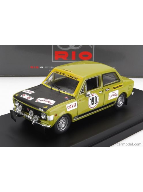 Riomodels - Fiat 128 Gr.1 Team Ceccato Rally Racing N 190 Rally San Martino Di Castrozza 1972 A.Bettega - D.Brigantini Green Black