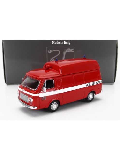 Rio-Models - FIAT 238 TETTO ALTO AMBULANZA VIGILI DEL FUOCO 1970 RED