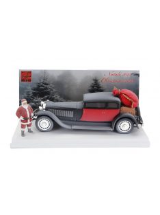   Rio-Models - BUGATTI TYPE 41 ROYALE WEYMANN 1929 - CHRISTMAS EDITION 2023 - CON BABBO NATALE - WITH SANTA CLAUS FIGURE WHITE BLACK RED