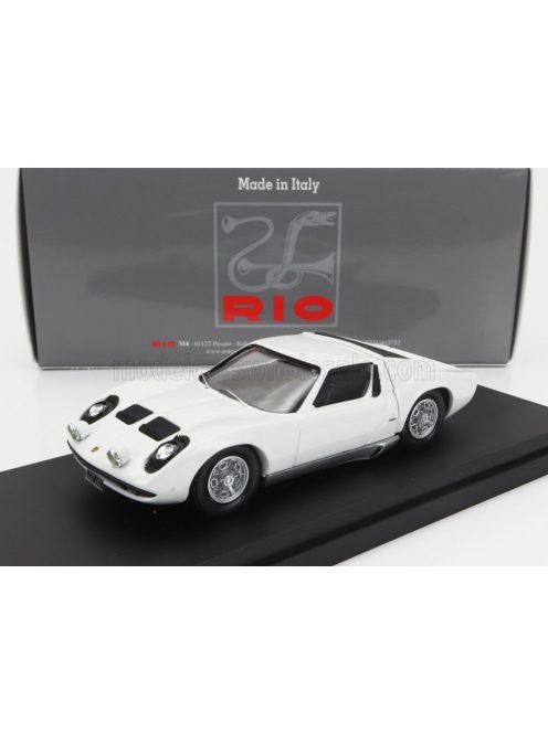 Rio-Models - LAMBORGHINI MIURA P400 1967 - PERSONAL CAR JOHNNY HALLYDAY WHITE