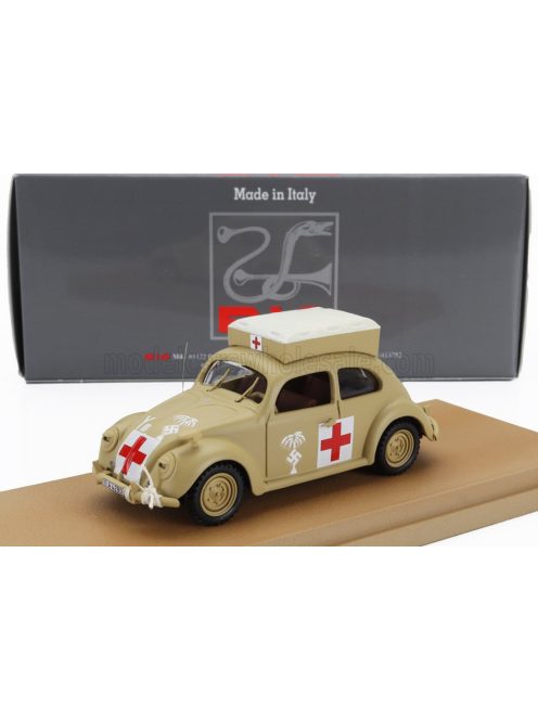 Rio-Models - VOLKSWAGEN BEETLE KAFER MAGGIOLINO AMBULANCE AFRICA KORPS 1941 MILITARY SAND