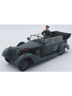   Rio-Models - MERCEDES BENZ 770K WEHRMACHT - CON UFFICIALE E SOLDATO -  HIERARCHY AND SOLDIER FIGURES INCLUDED 1941 BLACK