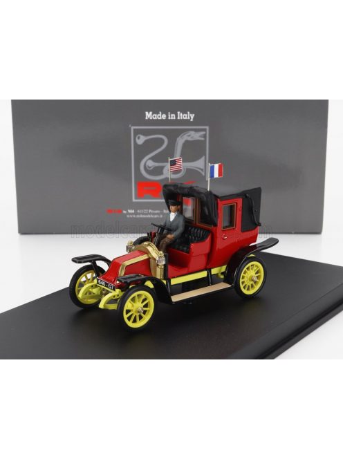 Rio-Models - RENAULT AG1 TAXI DE LA MARNE WITH DRIVER 1914 RED YELLOW