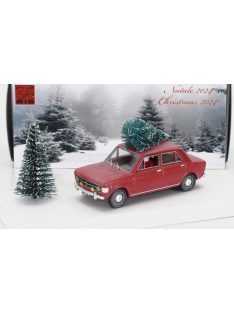   Rio-Models - FIAT 128 1-SERIES 1969 - CHRISTMAS EDITION 2024 - CON BABBO NATALE - WITH SANTA CLAUS FIGURE RED