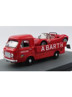   Rio-Models - FIAT 241 ASSISTENZA ABARTH CORSE CAR TRANSPORTER 1970 WITH FIAT ABARTH 1000SP SPIDER RED