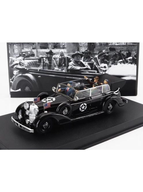 Rio-Models - MERCEDES BENZ NOW WITH 5 FIGURES - 770K OPEN - AFTER WON WAR HITLER'S CAR WITH AMERICAN SENATORS - DACHAU GERMANY 25 MAY 1945 - L'AUTO DI HITLER REQUISITA ED UTILIZZATA DAI SENATORI AMERICANI A GUERRA APPENA VINTA - DACHAU GERMANIA 