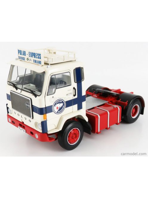 Road-Kings - Volvo F88 Tractor Truck Polar Express 2-Assi 1965 White Blue Red