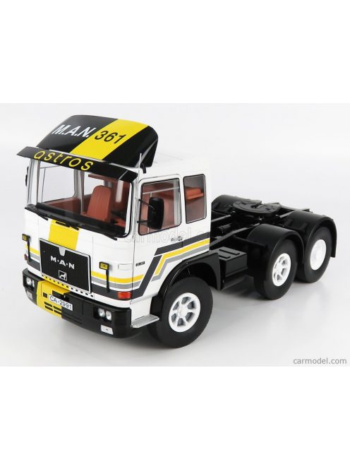 Road-Kings - Man F8 Tractor Truck 3-Assi 1978 White Black Yellow