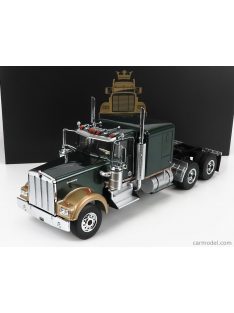   Road-Kings - Kenworth W900 Tractor Truck 3-Assi 1989 Dark Green Met Gold Met