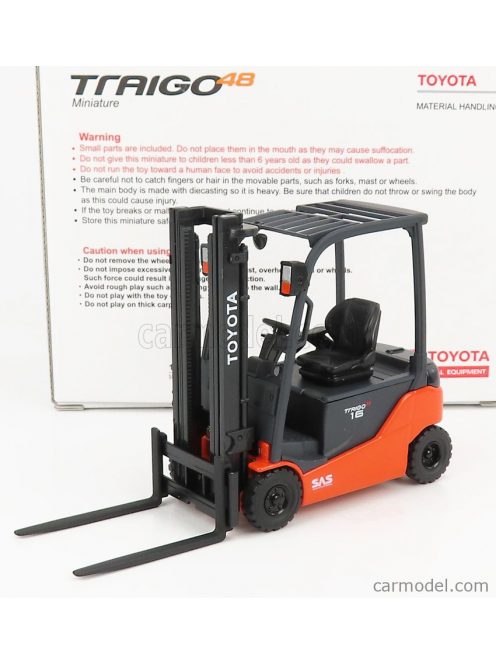 Ros-Model - Toyota Trigo 16 Carrello Elevatore Verticale - Vertical Order Picker 4 Wheels Black Orange