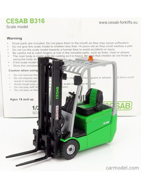 Ros-Model - Cesab B316 Carrello Elevatore Verticale - Vertical Order Picker 3 Wheels Green Black