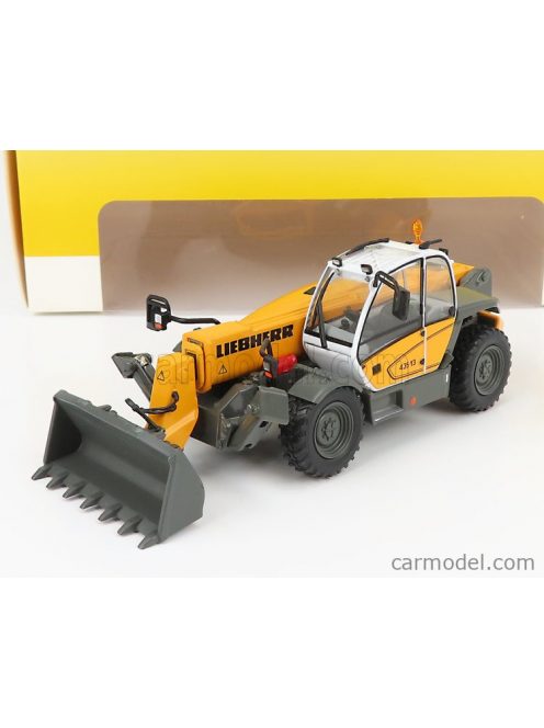 Ros-Model - Liebherr Telehandelr Tl435-13 Ruspa Gommata - Tractor Scraper Yellow Grey