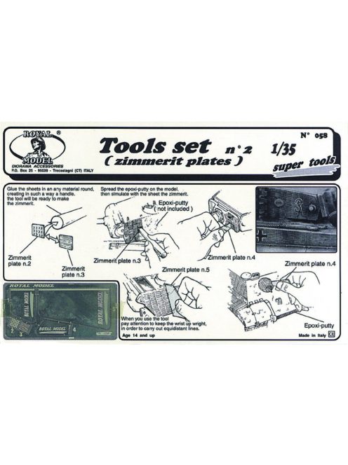 Royal Model - Tool set n. 2 for zimmerit application