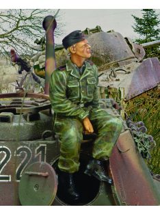 Royal Model - Waffen SS tanker sitting on turret-WWII