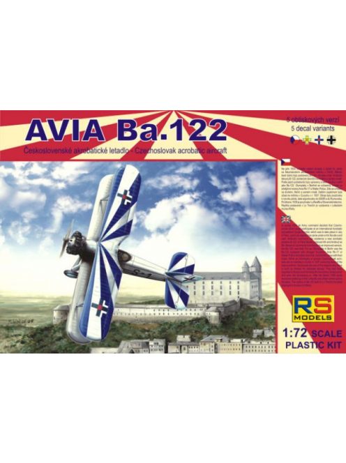 RS Models - Plastikový model letadla 1/72 Avia Ba.122 with Avia Rk17 5 decal v. for Czech, Luftwaffe, Slovakia, 